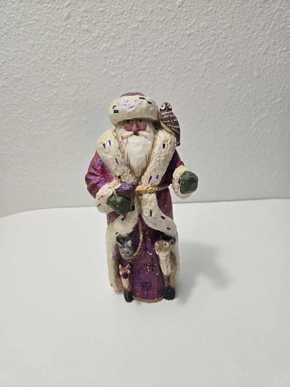 Vintage Pam Schifferl resin folk art Santa Figurine